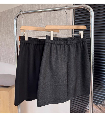 Asymmetric Mini A-Line Skirt High-Rise