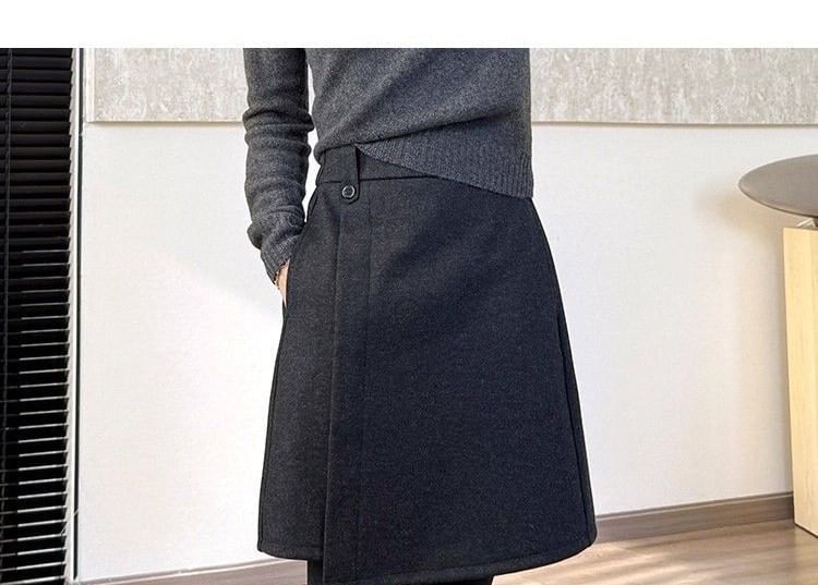 Asymmetric Mini A-Line Skirt High-Rise
