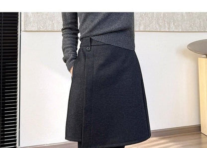Asymmetric Mini A-Line Skirt High-Rise