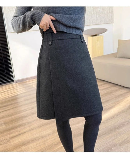 Asymmetric Mini A-Line Skirt High-Rise