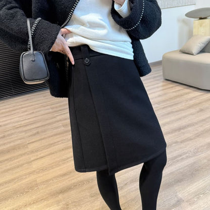 Asymmetric Mini A-Line Skirt High-Rise
