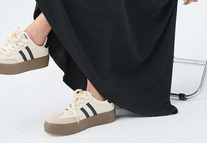 Maternity Drawstring Waist Plain Maxi A-Line Skirt