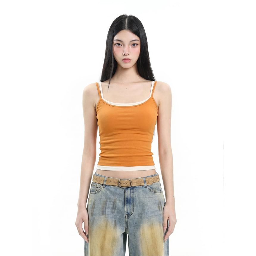 Slim Scoop Neck Crop Camisole