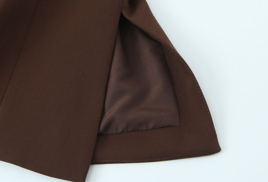 Asymmetrical Plain Sleeveless Top & Wide Leg Pants