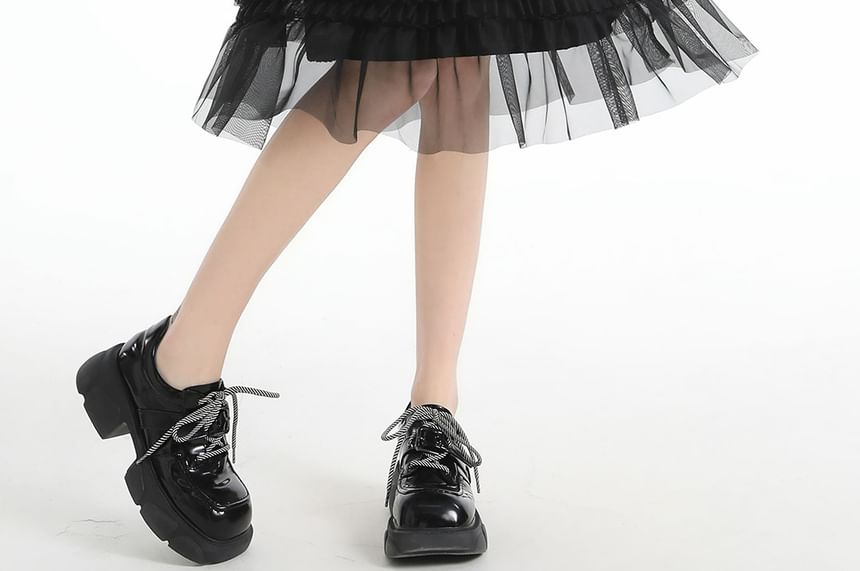 Tiered Mesh Midi A-Line Skirt Drawstring Waist Plain