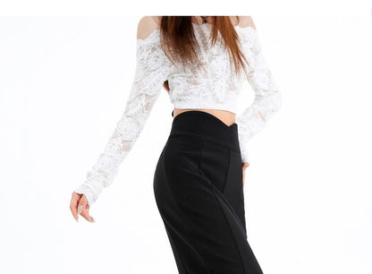 Plain High-Waisted Maxi Mermaid Skirt