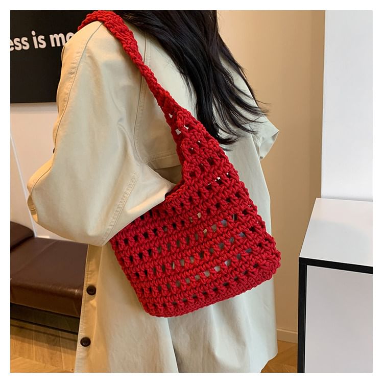 Plain Crochet Tote Bag