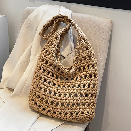 Plain Crochet Tote Bag