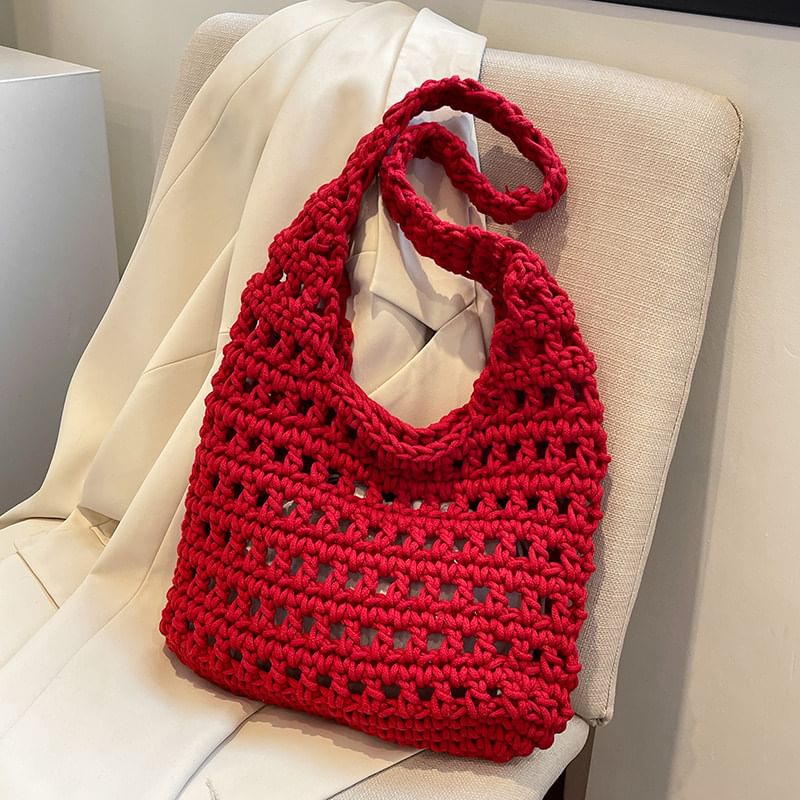Plain Crochet Tote Bag