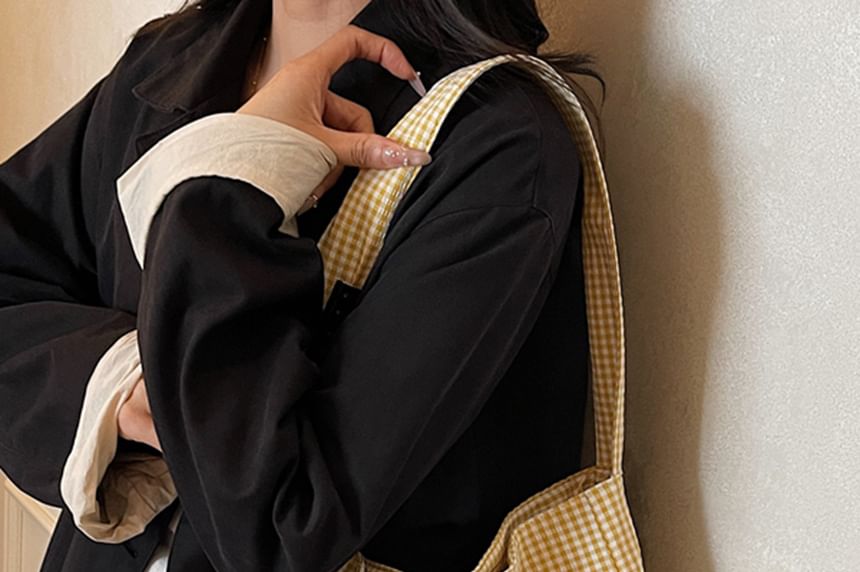 Plaid Fabric Tote Bag