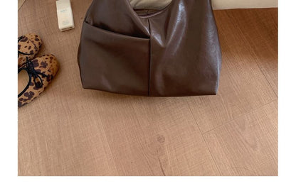 Side Panel Faux Leather Hobo Bag