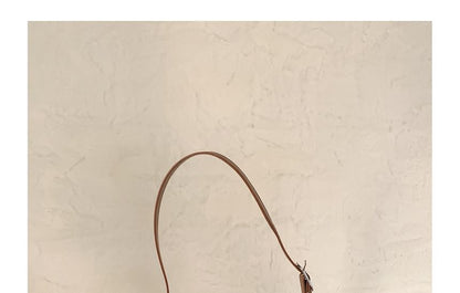 Side Panel Faux Leather Hobo Bag