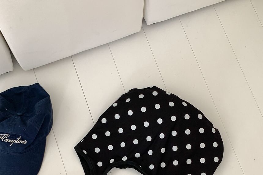 Polka Dot Fabric Tote Shoulder Bag