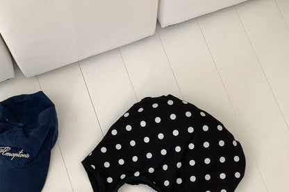 Polka Dot Fabric Tote Shoulder Bag