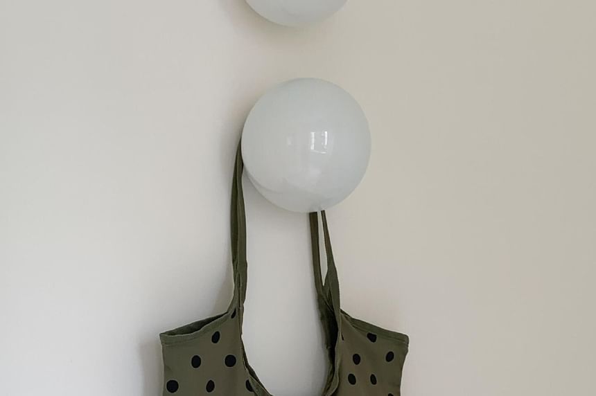 Polka Dot Fabric Tote Shoulder Bag