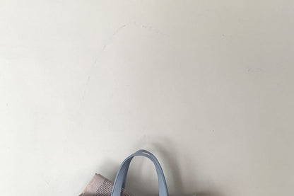 Shirred Faux Leather Handbag