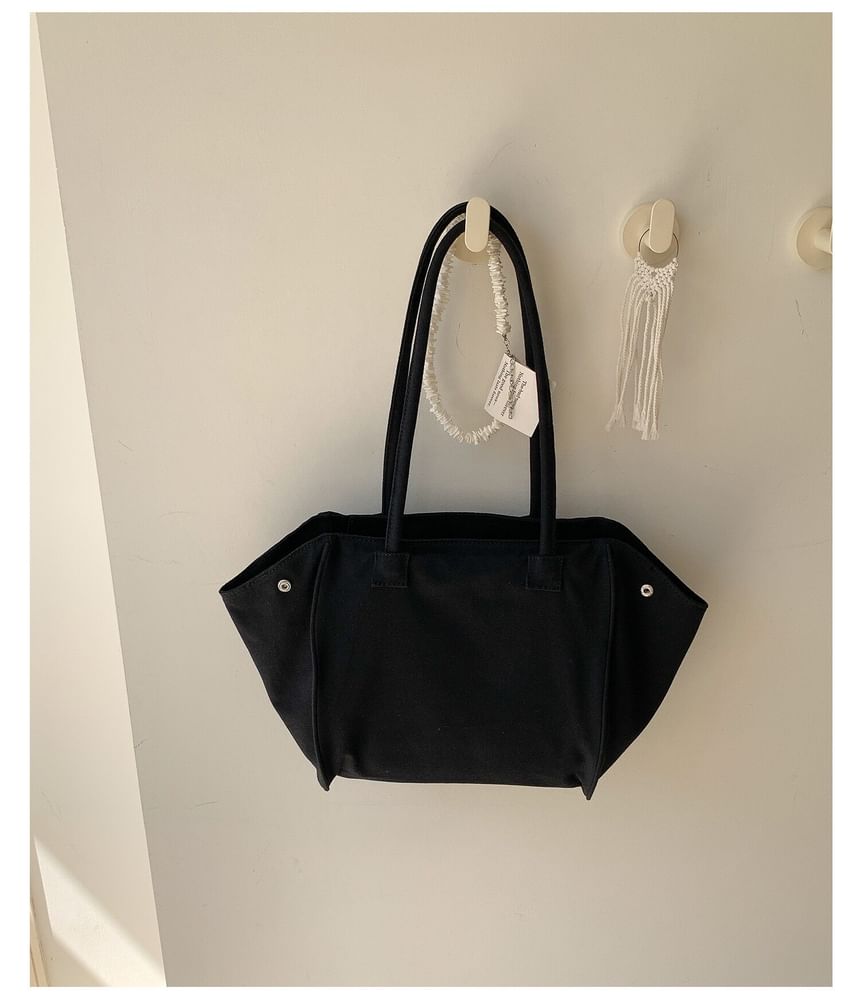 Plain Structured Tote Shoulder Bag