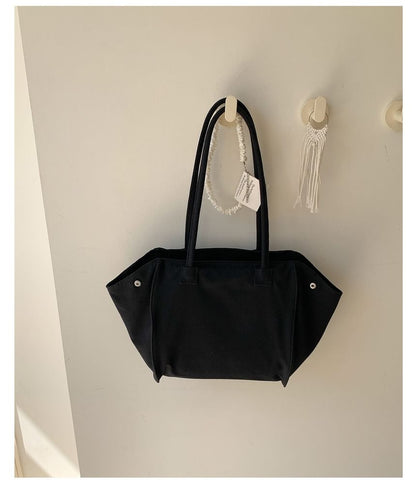 Plain Structured Tote Shoulder Bag
