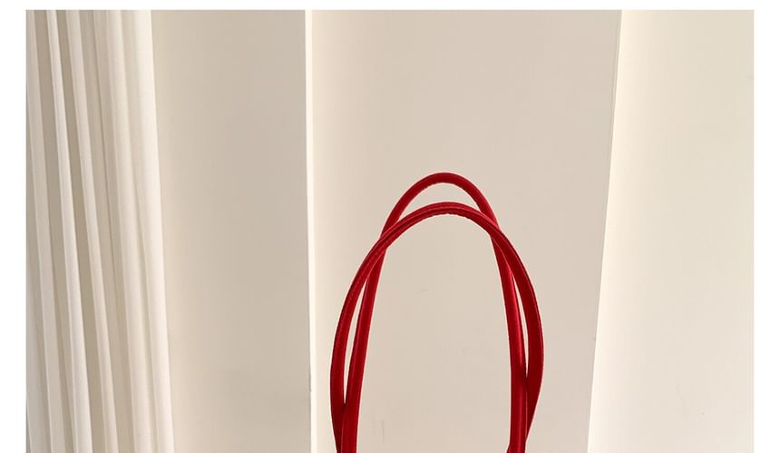 Plain Structured Tote Shoulder Bag