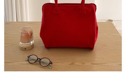 Plain Structured Tote Shoulder Bag