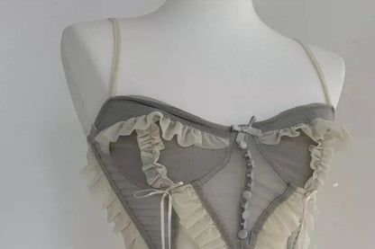 Frill-Trimmed V-Neck Camisole