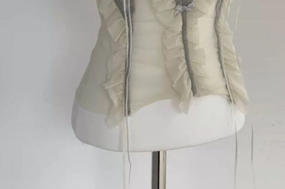 Frill-Trimmed V-Neck Camisole