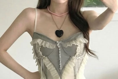 Frill-Trimmed V-Neck Camisole