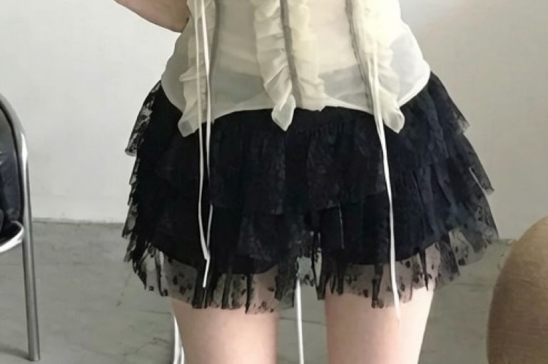 Frill-Trimmed V-Neck Camisole