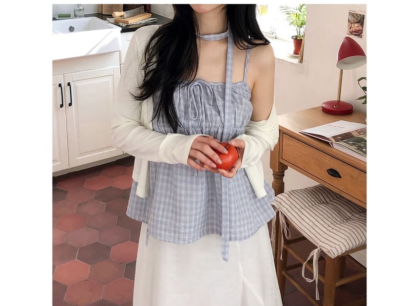 Flowy Checkered Camisole
