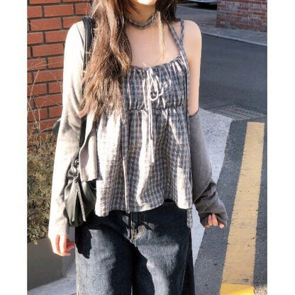 Flowy Checkered Camisole