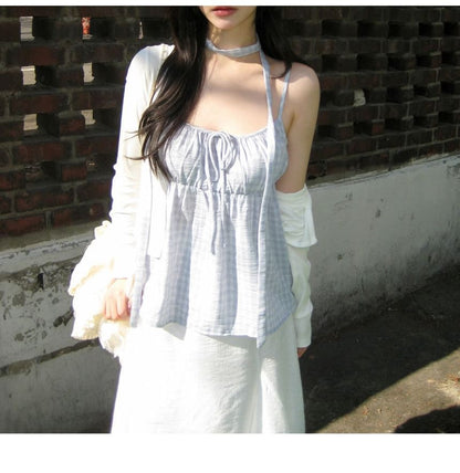 Flowy Checkered Camisole
