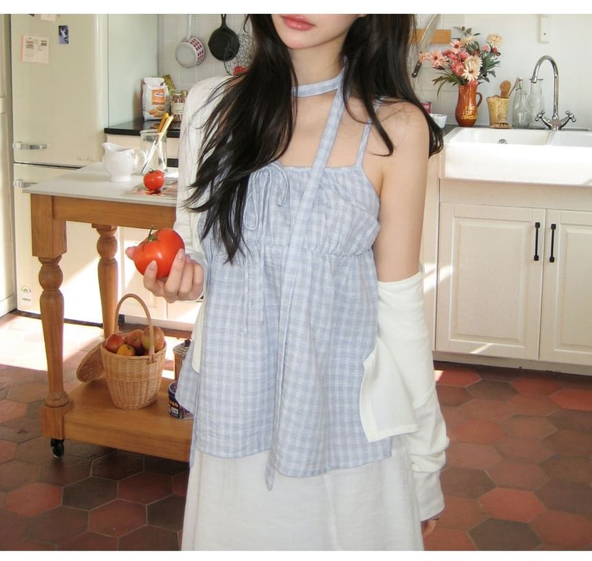 Flowy Checkered Camisole