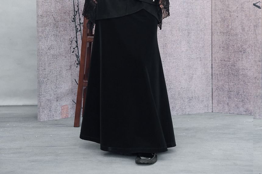 Studded Asymmetrical Mermaid Maxi Skirt - Altfashion Shop