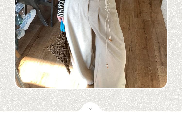 Extended Sleeve Asymmetric Collar Striped Shirt
