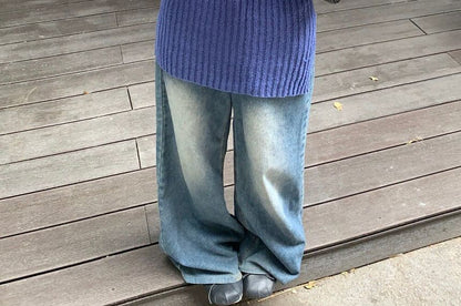 Ribbed Knit Slit Halter Top
