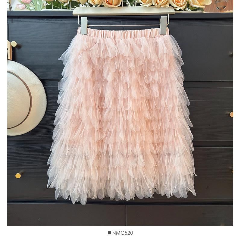 Tiered Mesh Mini Skirt - Altfashion Shop