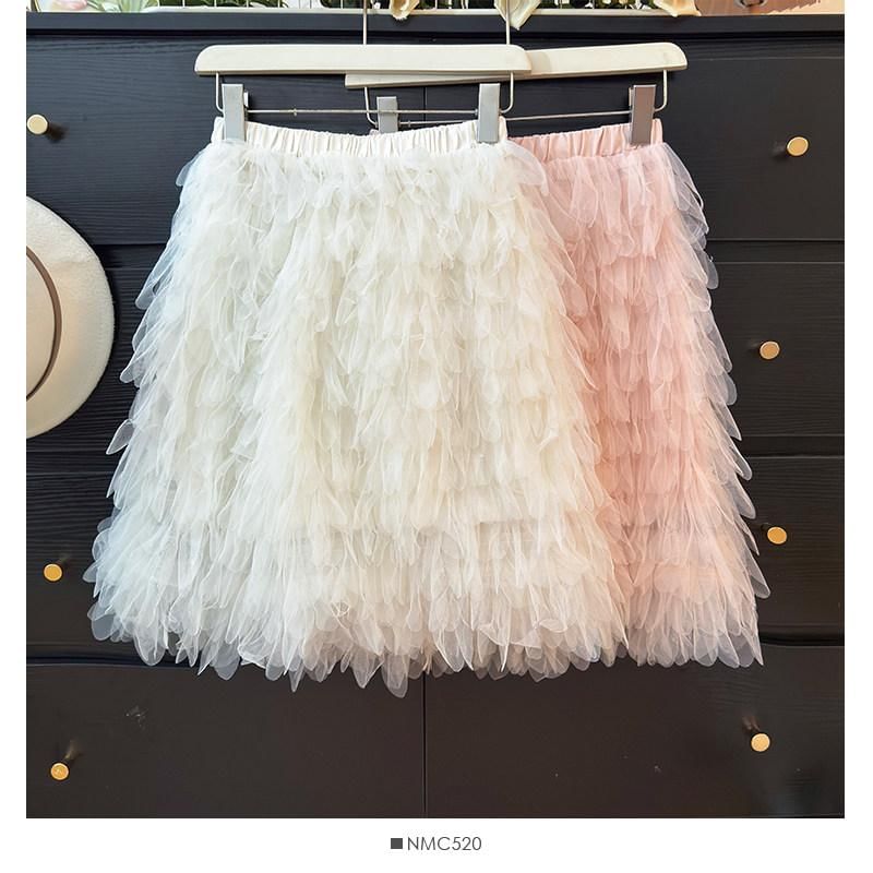 Tiered Mesh Mini Skirt - Altfashion Shop