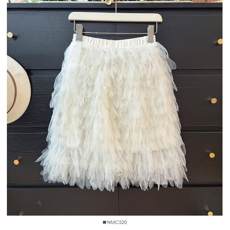 Tiered Mesh Mini Skirt - Altfashion Shop