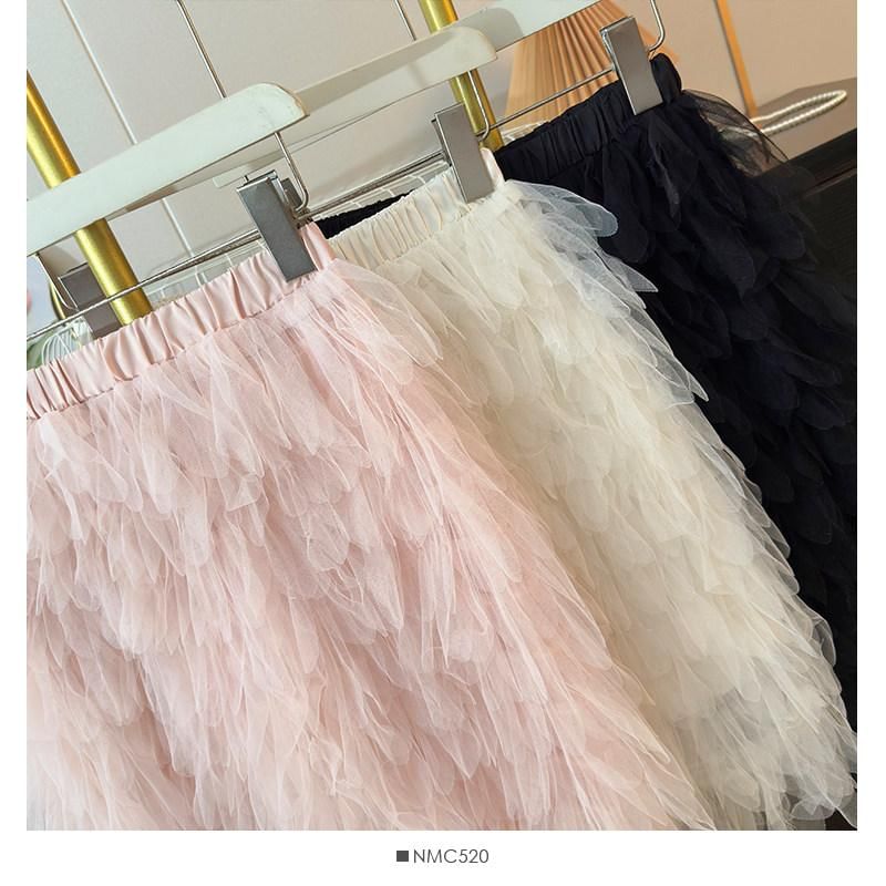 Tiered Mesh Mini Skirt - Altfashion Shop