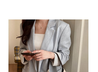 Two Tone Faux Leather Shoulder Bag
