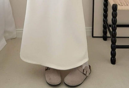 Drawstring Maxi A-Line Skirt - Altfashion Shop