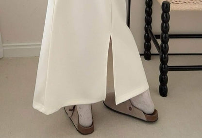 Drawstring Maxi A-Line Skirt - Altfashion Shop