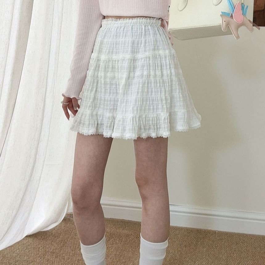 Plaid Mini A-Line Skirt - Altfashion Shop