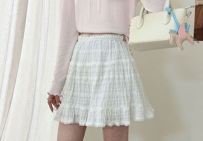 Plaid Mini A-Line Skirt - Altfashion Shop