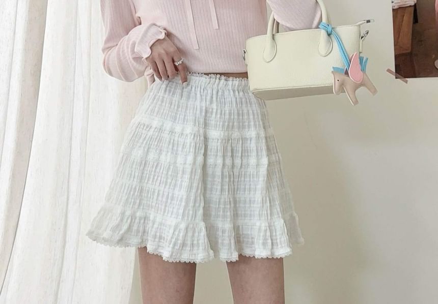 Plaid Mini A-Line Skirt - Altfashion Shop