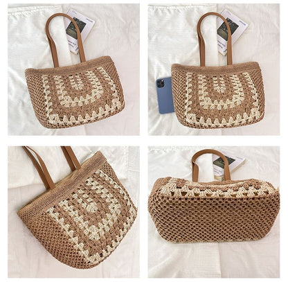 Straw Woven Tote Bag