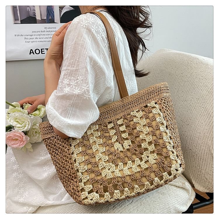 Straw Woven Tote Bag