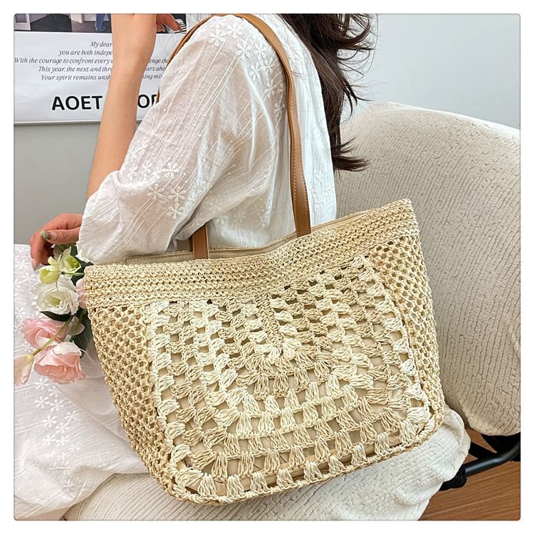 Straw Woven Tote Bag