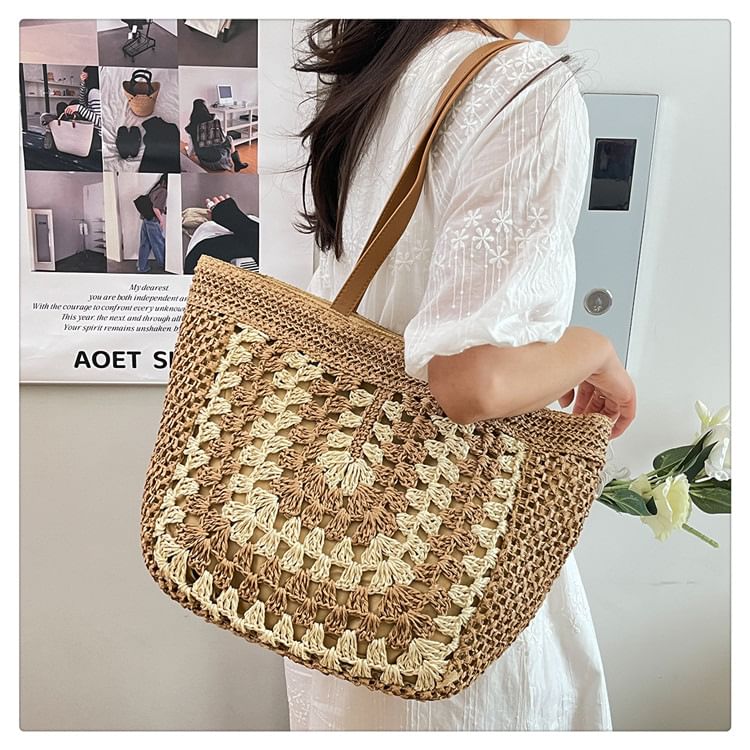 Straw Woven Tote Bag