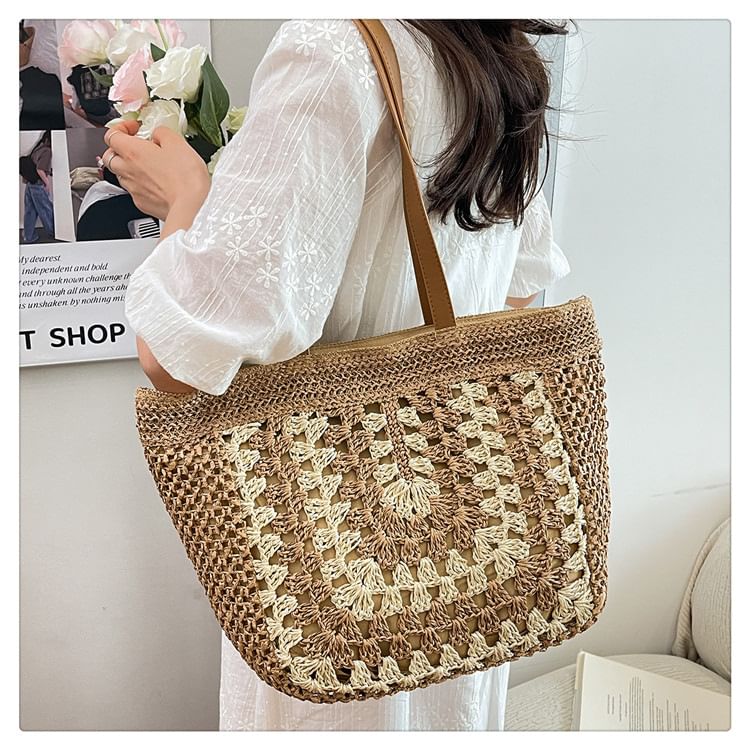 Straw Woven Tote Bag